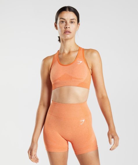 Women's Gymshark Vital Seamless 2.0 Sports Bra Orange | CA 58DA03